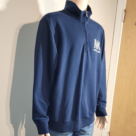 Michael Kors Men's Zip-Up Sweater in Navy - Picture 4 of 10